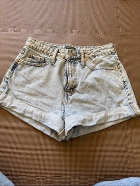 wild fable Light Blue Rolled Hem High-Rise Jean Shorts